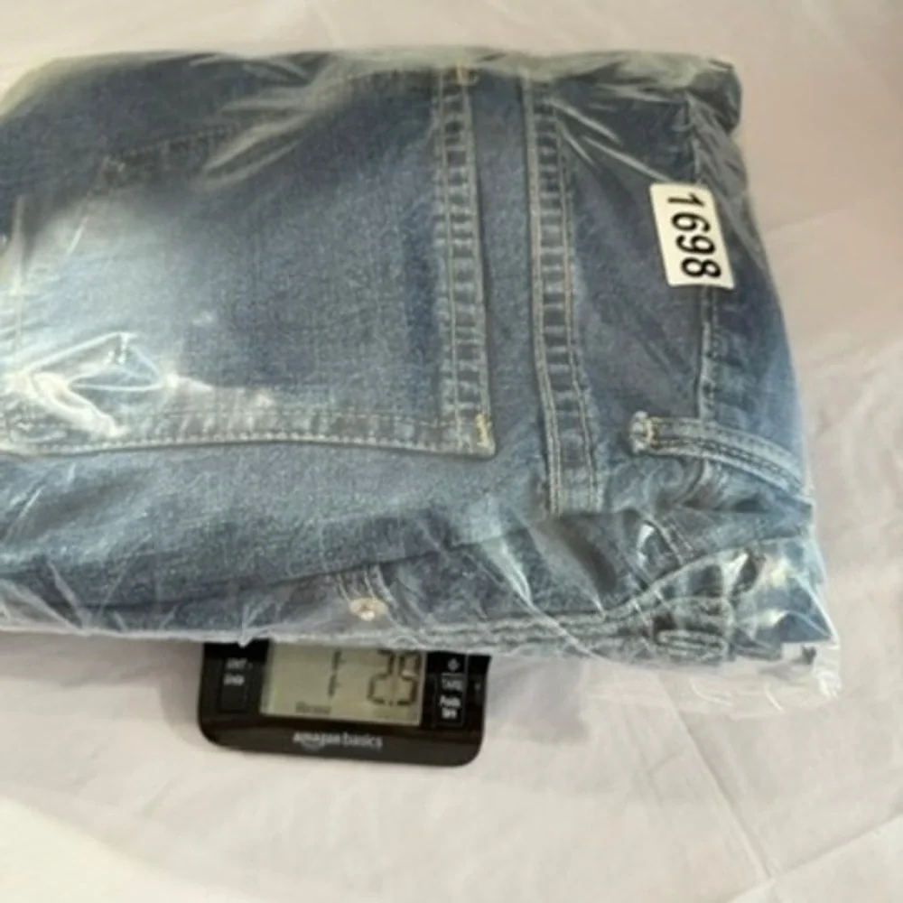 ActionWest Vintage High Waisted Wide Leg Blue Jeans Side Slit 100% Cotton Size 6